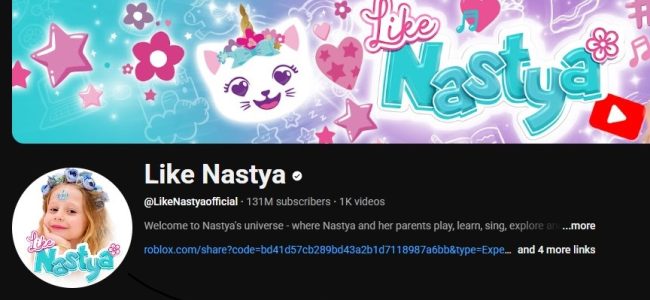 Like nastya youtube