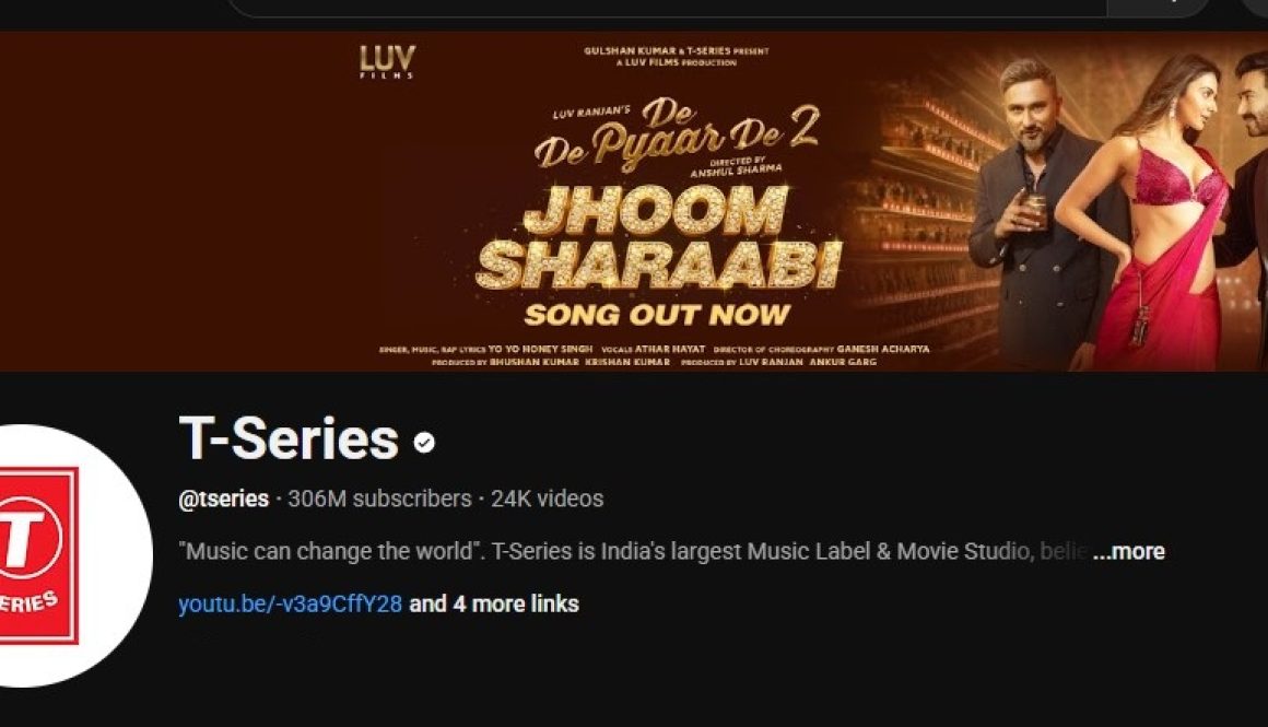 t-series on youtube