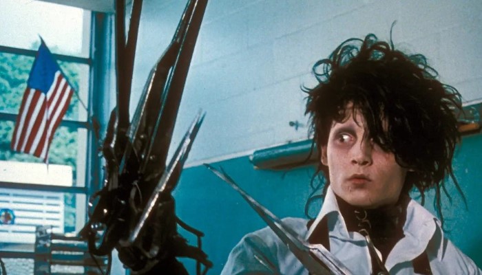 Edward Scissorhands behind the scenes